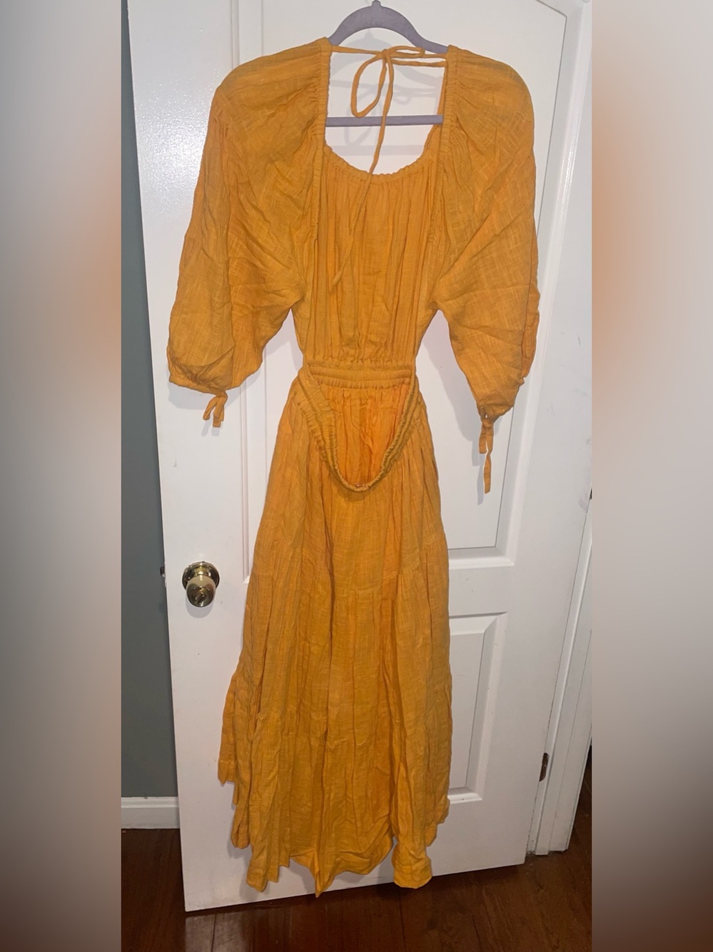 New! Free People FREE-EST Ibiza Sun Open Back Cotton Gauze Maxi Dress 🌻 XS - Picture 7 of 10